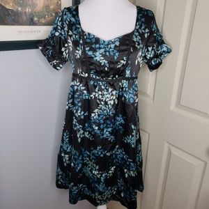 NWT Romy Dress black Floral Print Size Medium